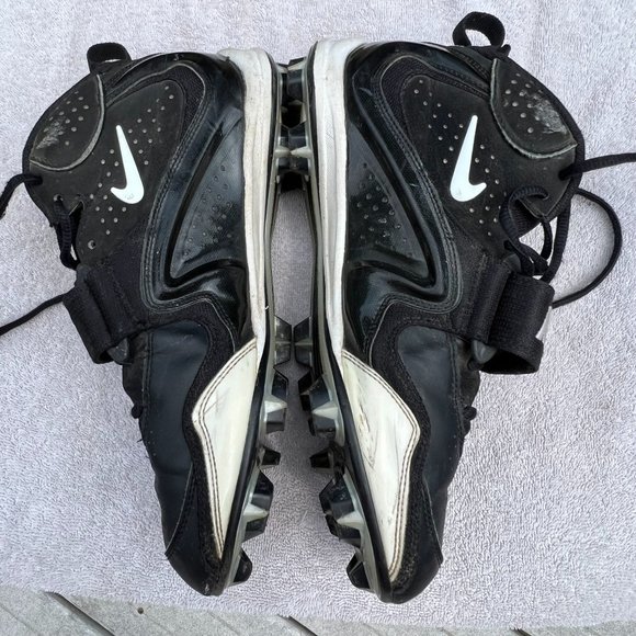 NIKE Merciless Shark Men's 9 Black White Football Cleats‎ Shoes 349035-011 - Picture 7 of 12